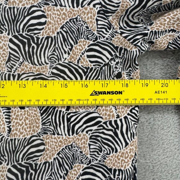 J Crew Sweater Womens S Brown Zebras Novelty Print Terry Crew Neck Long Sleeve - Picture 11 of 15